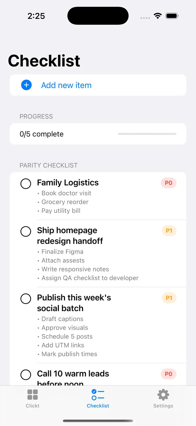 checklist
